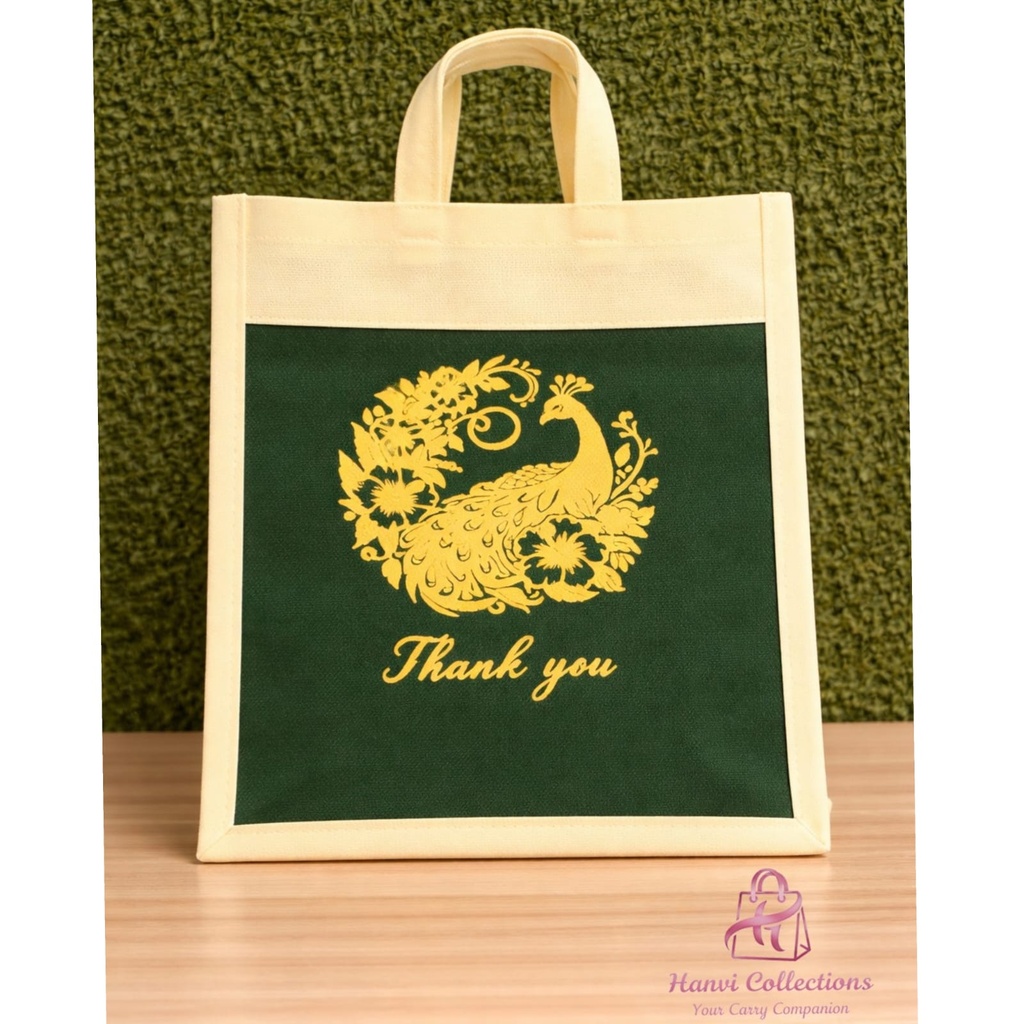 Peacock Thank you bag (Assorted colors)