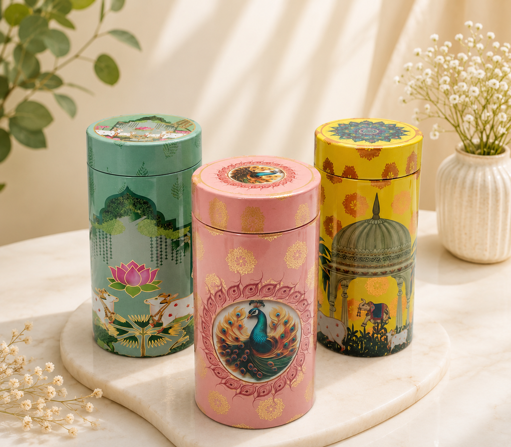 Printed air tight container - 6 Inch (Assorted)