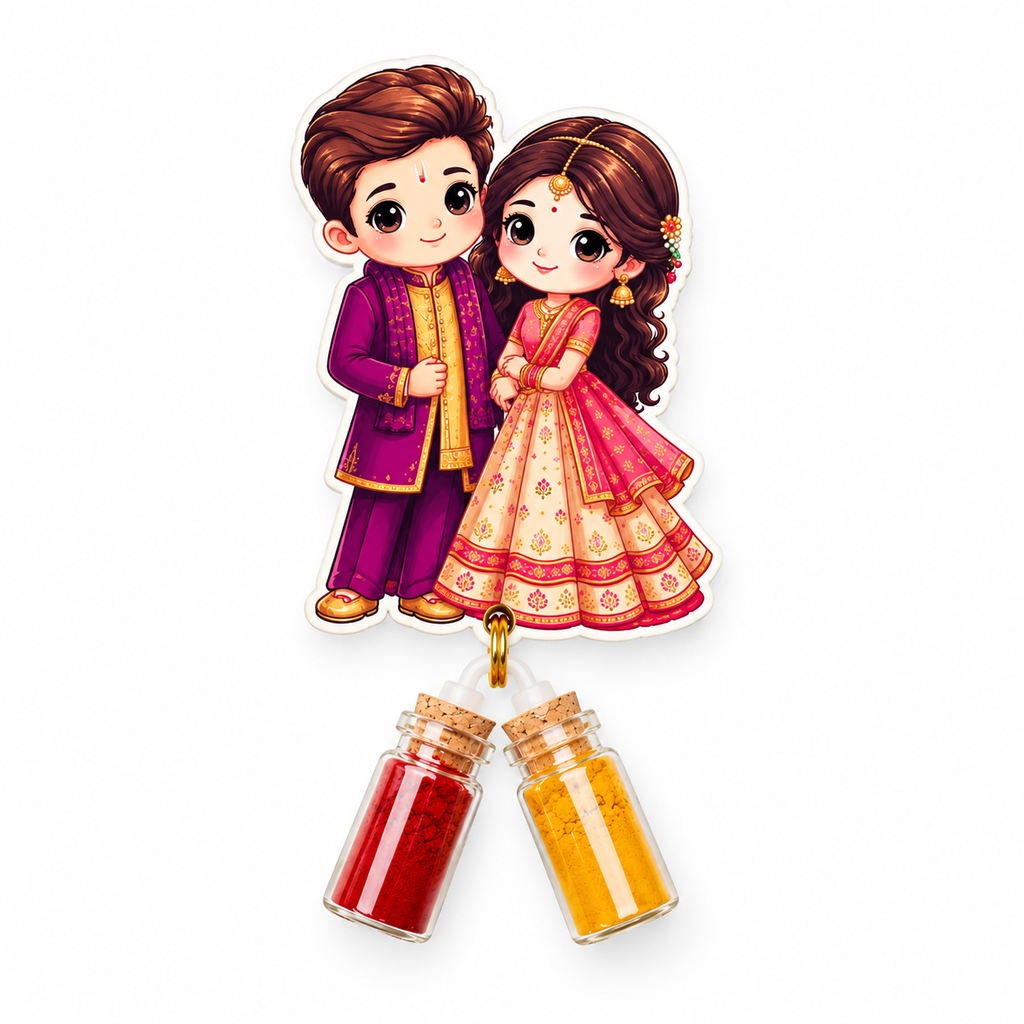 Couple MDF Manjal kumkum (With Magnet)