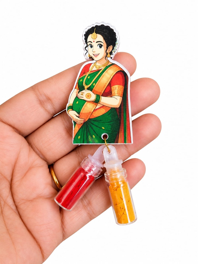 Baby shower MDF Manjal kumkum (With Magnet)